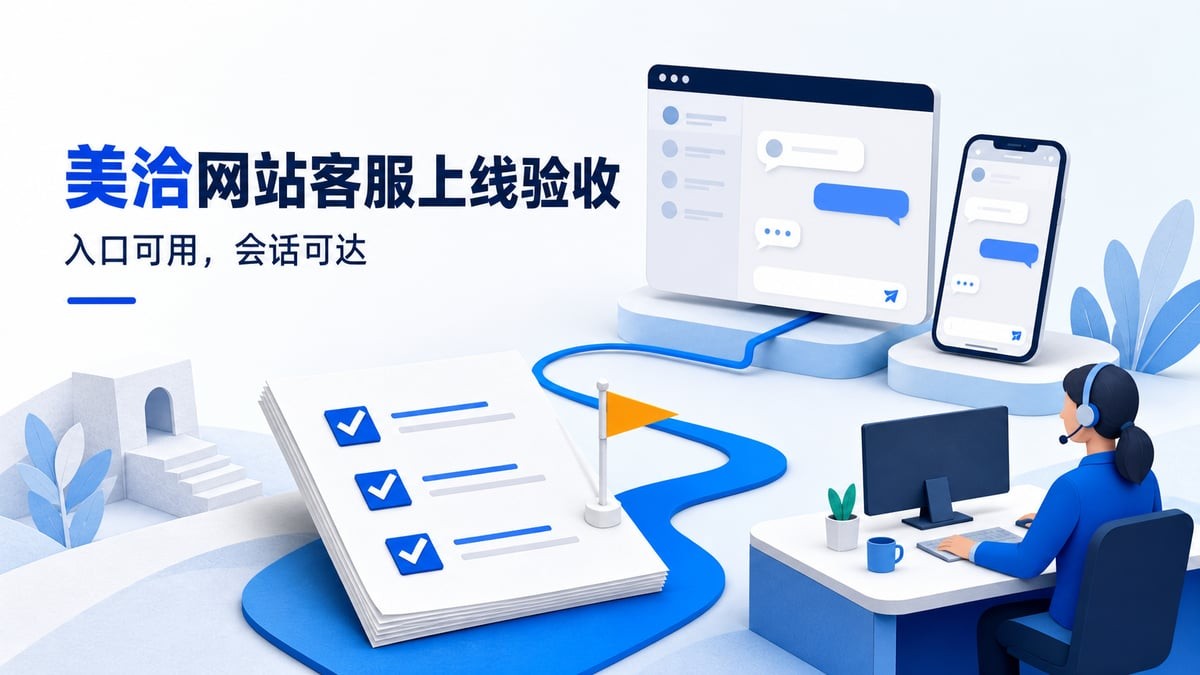美洽网站客服上线验收指南：入口、移动端、会话与离线检查